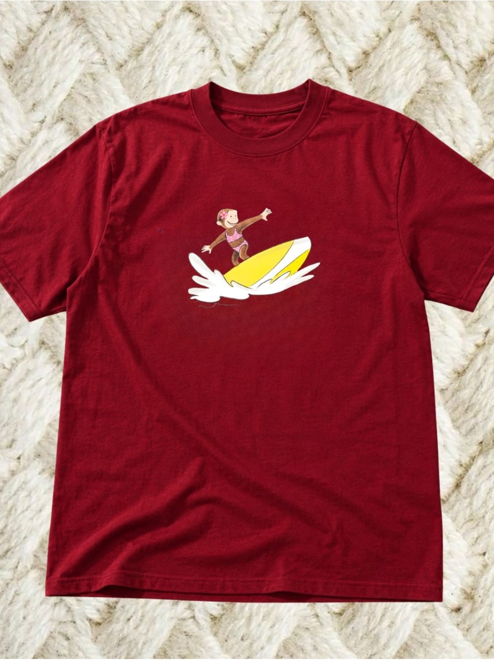 Gildan Monkey Tee with Surfer Graphic